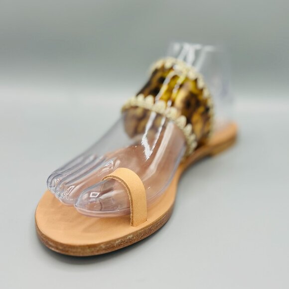 Tortoise Shell Strap with Gold Stitch Detail - Picture 1 of 3